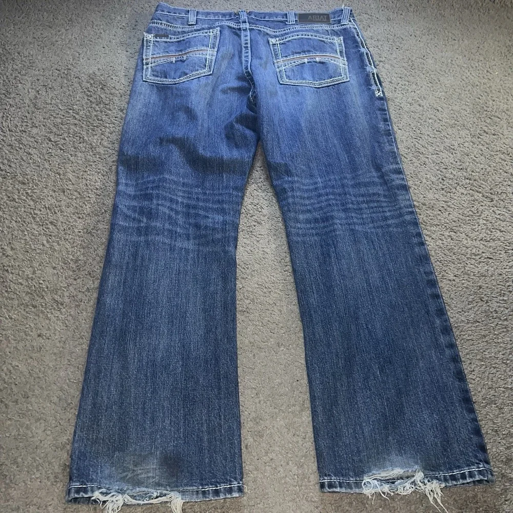 Ariat M4 Coltrane Durango Mens Relaxed Boot Cut Jeans 38x32 Blue Denim